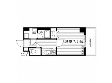 フルール・ド・リス新百合ヶ丘(1K/3階)の間取り写真
