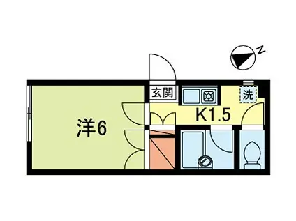 マ・メゾン(1K/1階)の間取り写真