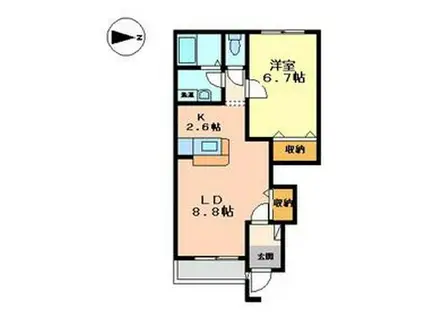 レジェンド(1LDK/1階)の間取り写真