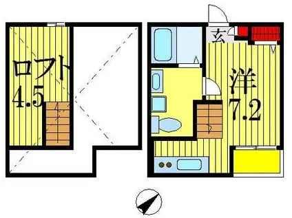 スプリングコースト(ワンルーム/1階)の間取り写真