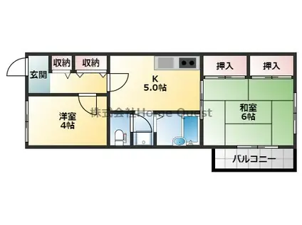 乾マンション(2DK/2階)の間取り写真