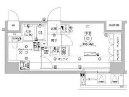 セジョリ墨田イーストIII(ワンルーム/2階)の間取り写真