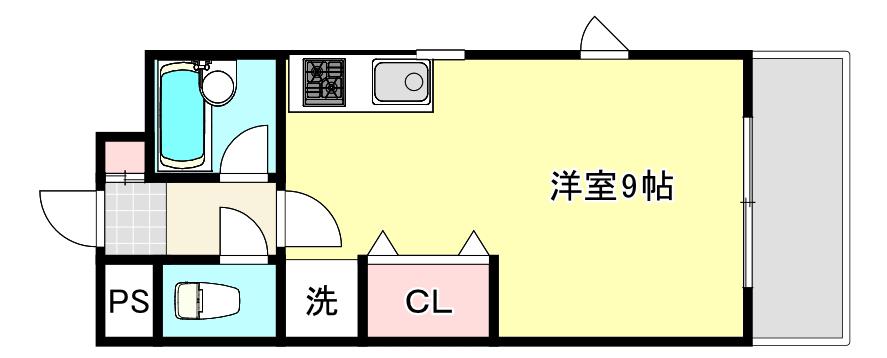 第63川崎ビル(ワンルーム/6階)の間取り写真