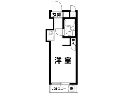 スカイコート日吉(ワンルーム/2階)の間取り写真