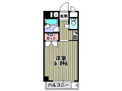 メゾン楠(1K/2階)の間取り写真