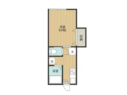 大乃屋ハイツ1号棟(1K/2階)の間取り写真