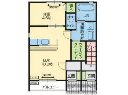 BEAR(1LDK/1階)の間取り写真