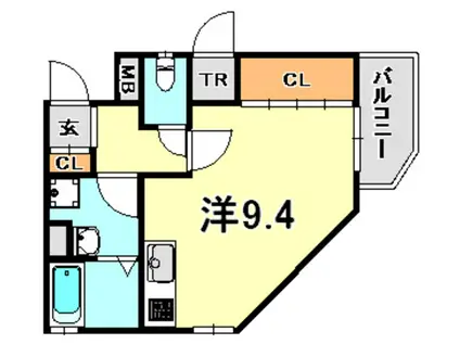 ワコーレヴィアーノ長田(ワンルーム/1階)の間取り写真