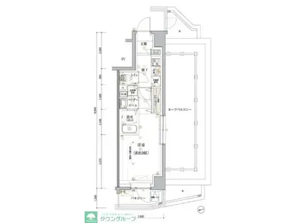 ECREDE上板橋(1K/7階)の間取り写真