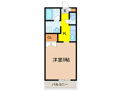 セラヴィR (1K/1階)の間取り写真