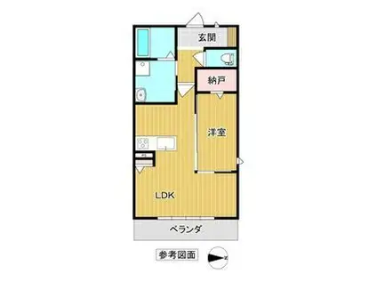 KILELE(1LDK/3階)の間取り写真