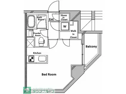 ガリシア新宿西落合(ワンルーム/2階)の間取り写真