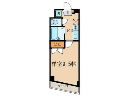 MSKビル(1K/5階)の間取り写真