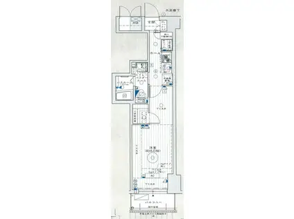 地下鉄東西線 東山駅(京都) 徒歩3分 5階建 築11年(1K/2階)の間取り写真