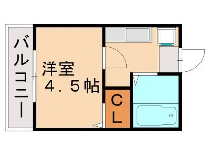 ジュネスシティ駅前(1K/8階)の間取り写真
