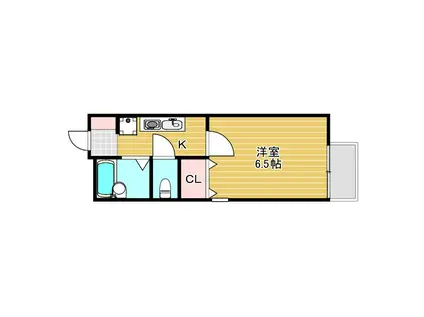 ソレイユ・ルヴァン(1K/1階)の間取り写真