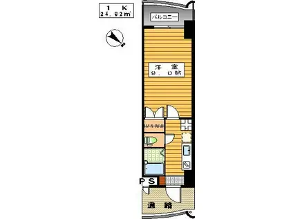 ロイヤル日赤通(1K/5階)の間取り写真