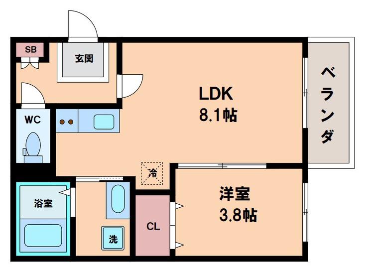 APTEX(1LDK/2階)の間取り写真