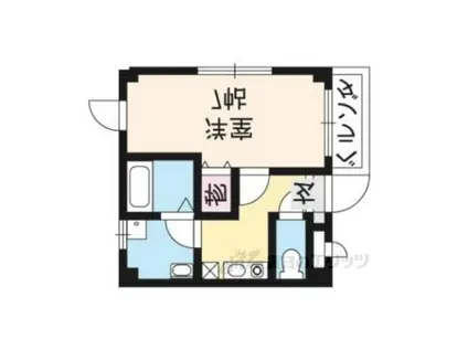 SAWARABI一条(1K/3階)の間取り写真