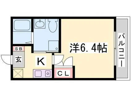 グレイスシャトー王子(1K/8階)の間取り写真