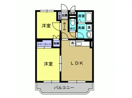 Y・MコスモスII(2LDK/1階)の間取り写真