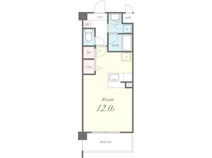 フランディル りんくう(ワンルーム/4階)の間取り写真