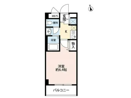 アンプルールベトン 川口(1K/3階)の間取り写真