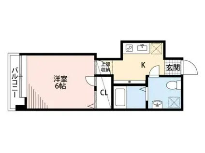 エステートモア大橋クリオ(1K/6階)の間取り写真