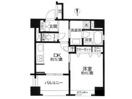 クリオ三田ラ・モード(1DK/5階)の間取り写真