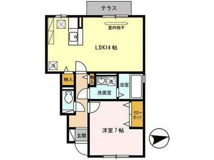 サンクレスト(1LDK/1階)の間取り写真