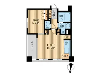 プロスペクト森下(1LDK/8階)の間取り写真