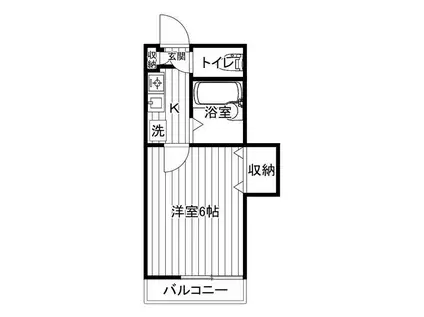セレンディップ(1K/3階)の間取り写真