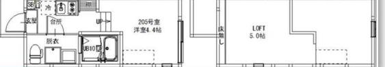 東四つ木1丁目B(ワンルーム/2階)の間取り写真