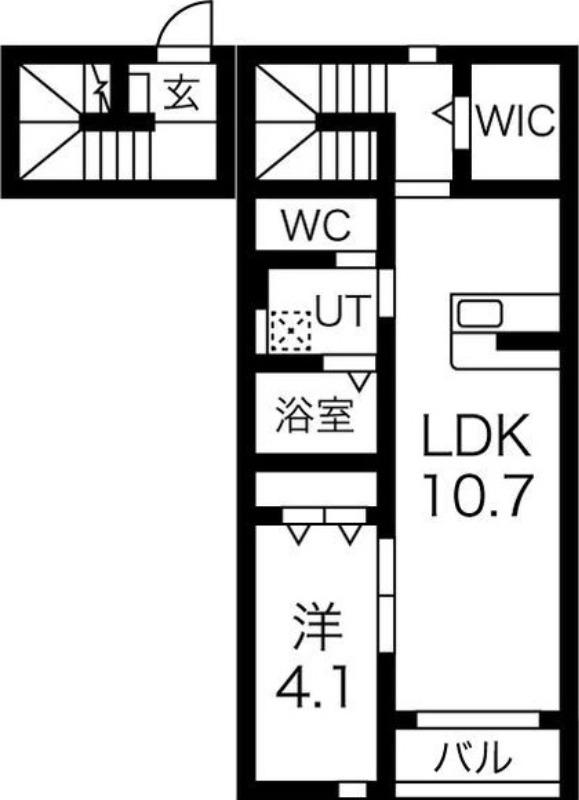 アルトゥーラA&W(1LDK/2階)の間取り写真