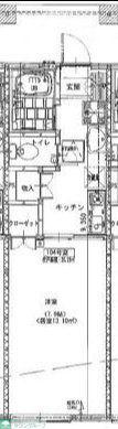 コモド飯能本町(1K/2階)の間取り写真