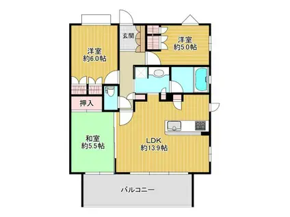 藤和シティホームズ柏駅前(3LDK/9階)の間取り写真