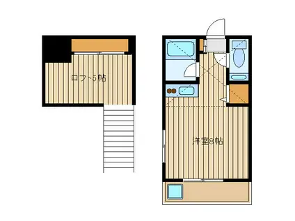 アドニス42(ワンルーム/2階)の間取り写真
