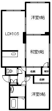 フロンティア東光(3LDK/2階)の間取り写真