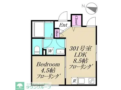 イゾ・ラピナ(1LDK/3階)の間取り写真