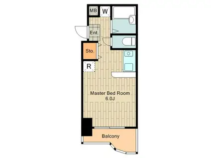 ヴェルドミール国立(ワンルーム/4階)の間取り写真