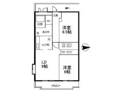 パロス135(2LDK/1階)の間取り写真