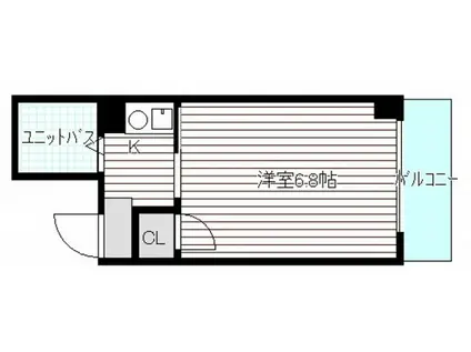 プルメリア南観音(1K/5階)の間取り写真