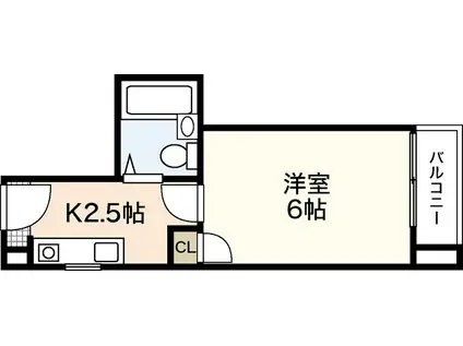 ハイツ福龍(1K/2階)の間取り写真