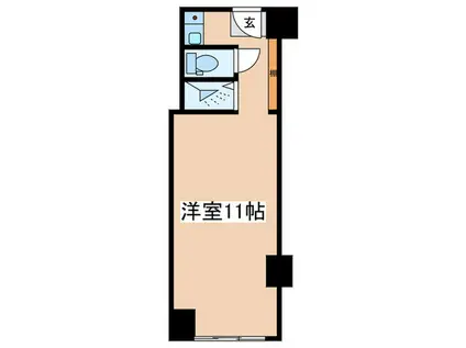 ニューステイトメナー(ワンルーム/13階)の間取り写真