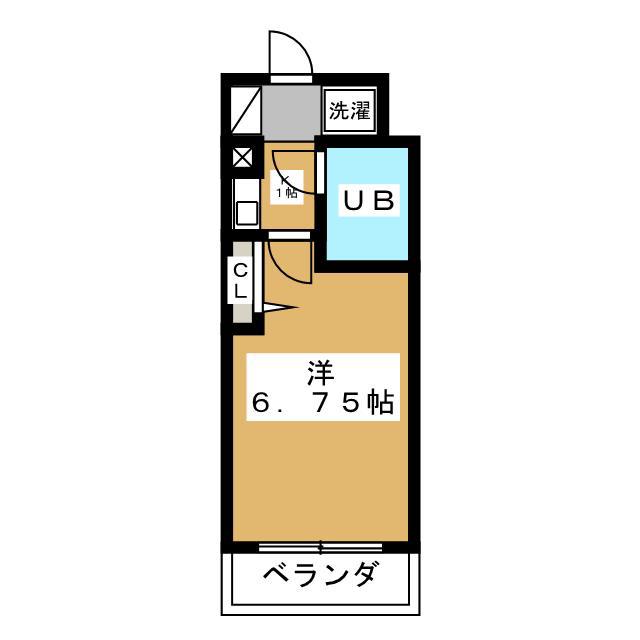 日野ISガーデン(1K/2階)の間取り写真