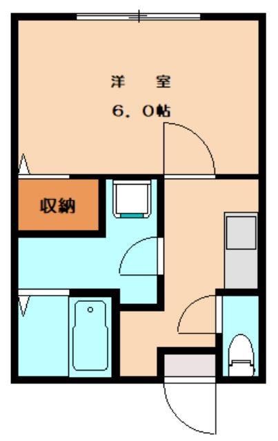 ブルーハイツ(1K/1階)の間取り写真