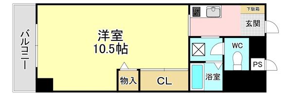SKハイツ(1K/7階)の間取り写真