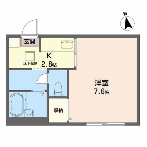 グランコートK(1K/1階)の間取り写真