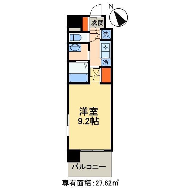 エーエス日暮里(1K/4階)の間取り写真