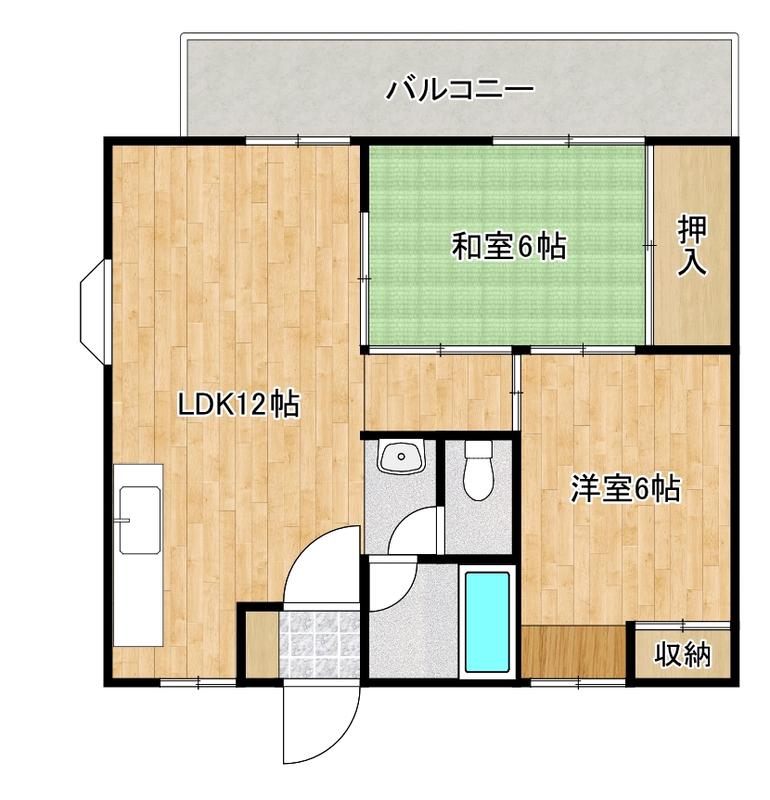 ブランローゼ88(2LDK/3階)の間取り写真
